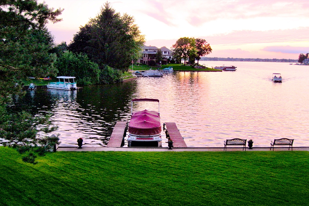 boat dock on lake