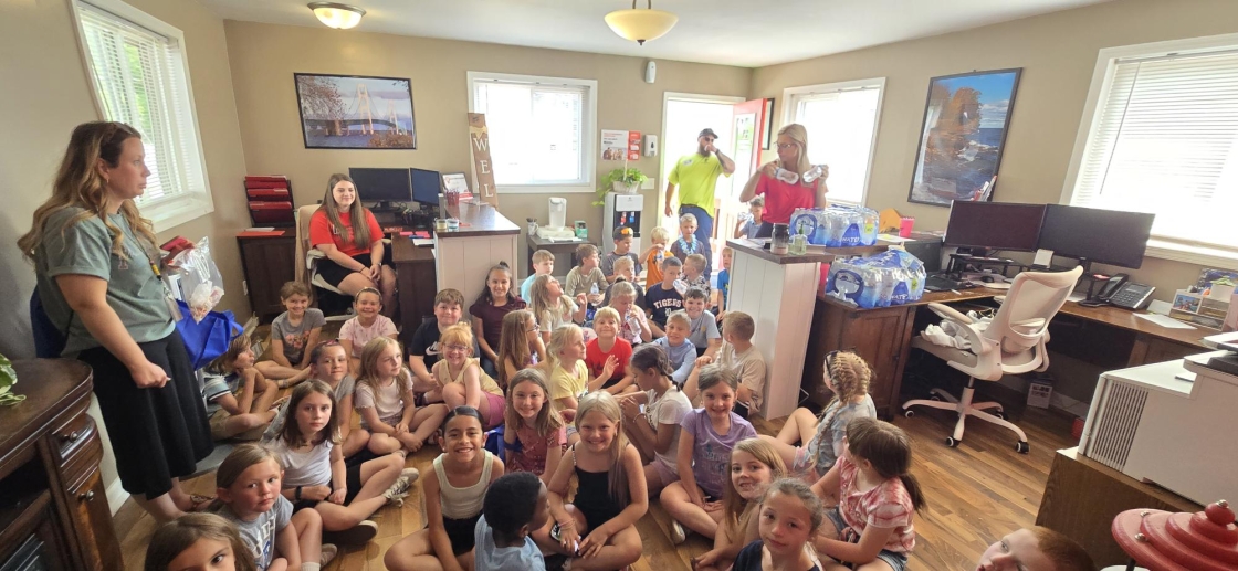 2nd graders visiting The Carner Insurance Agency