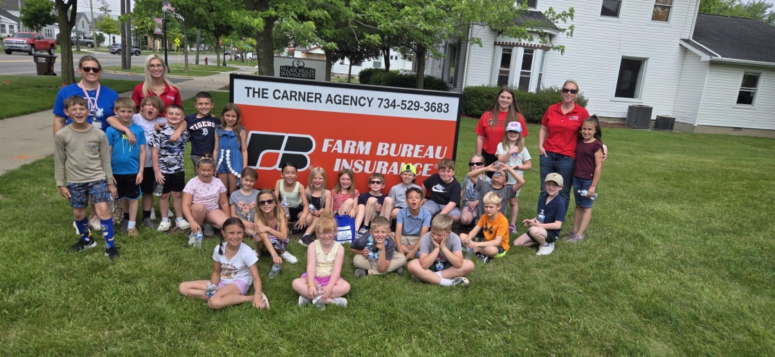 2nd graders visiting The Carner Insurance Agency